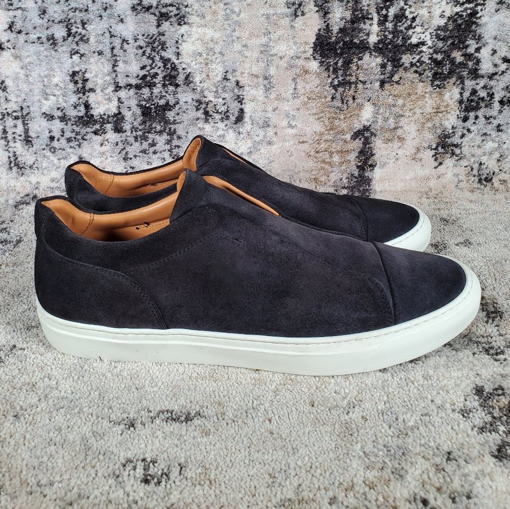 Harry's Of London Men's Aaron Suede Dark Navy Size 44.5/11.5